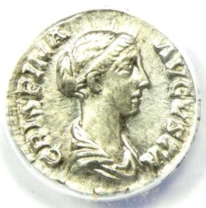 Roman Crispina AR Denarius Coin 180-182 AD - Certified ANACS XF45 (EF45) - Picture 1 of 5