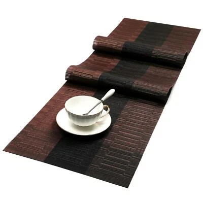 SHACOS Table Runners Woven Vinyl Table Mats 12x54 inch for Kitchen Dining Tab... - Image 1 of 4