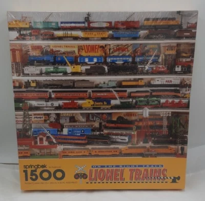 Lionel Trains 1500 Pc Puzzle On The Right Track Springbok Hallmark SEALED 1994 - Image 1 of 4