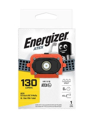 Energizer Atex Linterna Frontal 130 Lúmenes IPX4 3 Pilas AAA No Incluidas NUEVO - Imagen 1 de 2
