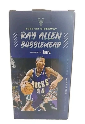 2022-23 MILWAUKEE BUCKS RAY ALLEN "LEGENDS" BOBBLEHEAD SGA 04/07/23 - Image 1 of 4