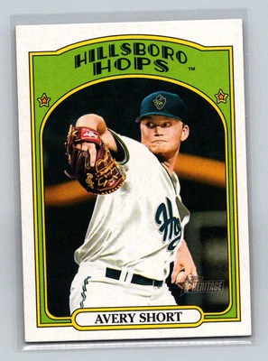 2021 Topps Heritage Minor League Avery Short Hillsboro Hops #46 - Image 1 of 2