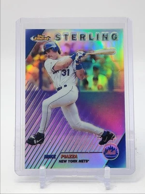 MIKE PIAZZA 1999 TOPPS FINEST STERLING BASEBALL REFRACTOR METS Q3562 - Image 1 of 2