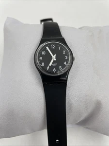 SWATCH "LADY" SWISS UHR (LB170E) weiß auf schwarz - 25mm TOP mit Batterie - Bild 1 von 10