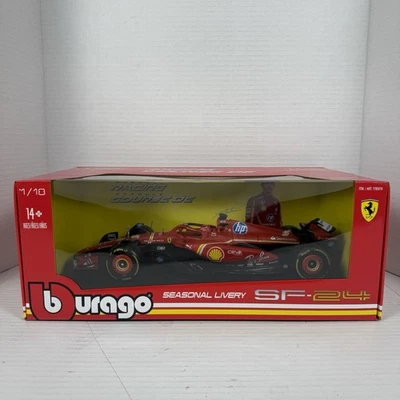 BBURAGO 1/18 - FERRARI F1 SF-24 - 赛季赛车 2024 - 查尔斯·勒克莱尔 #16 — 第 1/4 张图片