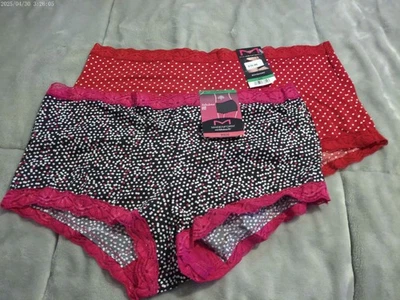 2双红点黑点 Maidenform 40760 男孩短裤内裤 * 新 * L 7 — 第 1/2 张图片