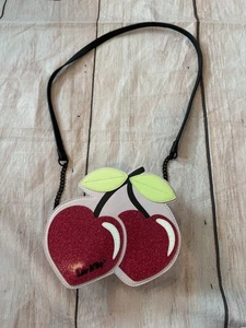 BETSEY JOHNSON Cherries Crossbody Neuheit Tasche Kitsch Sparkly Pink - Bild 1 von 5