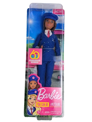 MUÑECA BARBIE AFROAMERICANA YOU CAN BE ANYCHING PILOTO DE AVIÓN 60 AÑOS NUEVA EN CAJA Foto 1 de 4