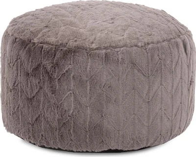 Puf de pie de piedra de angora con cubierta extraíble Foto 1 de 4