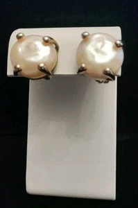 Orecchini clip perle 925 vintage - Foto 1 di 4