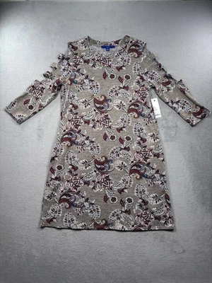 Nuevo con etiquetas Apt. Vestido 9 Mujer M Multicolor Cachemira Corte Manga 3/4 Columpio Línea A Foto 1 de 4