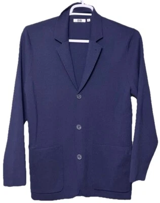 Uniqlo Navy Blue Men’s Blazer Wool Blend Medium Light Jacket - Image 1 of 4