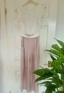 Phase Eight Jumpsuit Elegant Ivory & Nude Tie Waist Jumpsuit Gr - UK 12 - Bild 1 von 10