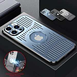 Aluminium Wärmeableitung Stoßfest Hülle für iPhone 16 15 14 Pro Max 13 12 11 - Bild 1 von 19