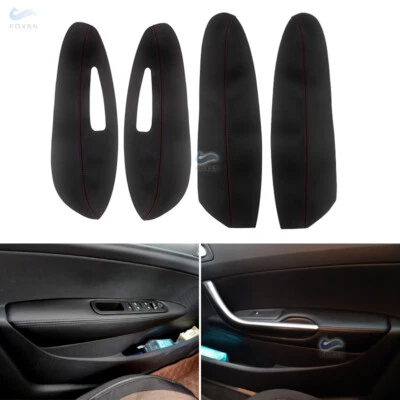 Juego de 4 cubiertas de paneles de reposabrazos de manija de puerta de cuero para Peugeot 308 2009-2014 Foto 1 de 4