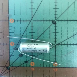 WEST CAP AXIAL FILM CAPACITOR 0.022uF 1000V CQ05A1KG223K3 .022uF AUDIO MIL - Picture 1 of 1