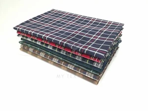 100% Cotton Fabric Tartan Check Design Yarn Dyed Material - Picture 1 of 8