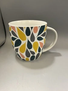 16 Ounce Crate & Barrel Porcelain Mug 4” Tall On-trend Colors & Pattern - Picture 1 of 10