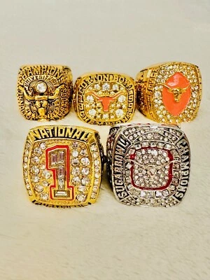 5 PCS University Of Texas LONGHORNS Championship Ring Set, US SHIP - Image 1 of 3