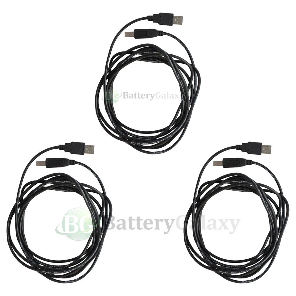 3 For HP CANON DELL BROTHER EPSON PRINTER CABLE CORD USB 2.0 A-B 10FT NEW HOT! - Image 1 of 1