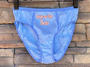Care Bears Y2K Love-A-Lot Girl 8 Blue Cotton Hi-Cut Vtg Bikini Panties Underwear - Picture 1 of 3