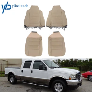 For 2002-2007 Ford F250 F350 Super Duty Lariat Driver Passenger Seat Covers Tan - Picture 1 of 11