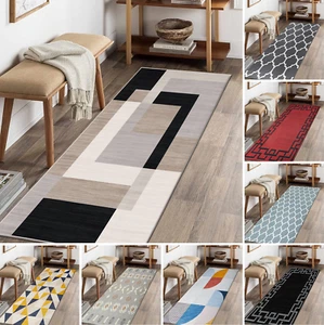 Long Hallway Runner Rug Non Slip Bedroom Carpet Washable Rugs Kitchen Floor Mat - Picture 1 of 43