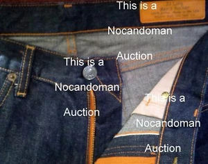 MEN RINSED BY JEAN SHOP STORE RAW INDIGO ROCKER SELVEDGE 34 x 33 FREE SHIPPING - Picture 1 of 5