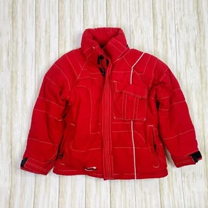Obermeyer Boys Size 10 Alt3 Red Down Filled Ski Snow Waterfall Jacket - Picture 1 of 5