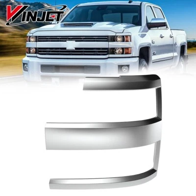 Bisel de faros cromados lado del conductor para Chevy Silverado 2500HD 3500HD 2015-2019 Foto 1 de 4