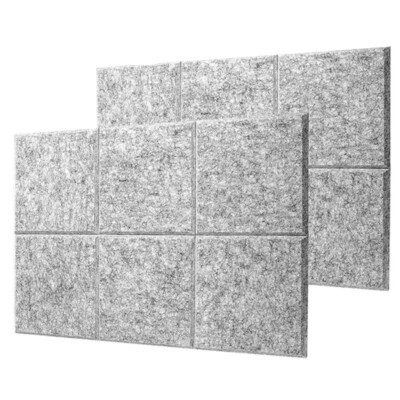 Paquete de 12-24 paneles de espuma acústica insonorización de estudio de 12"x12"x0,4" conjunto de azulejos de pared Foto 1 de 4