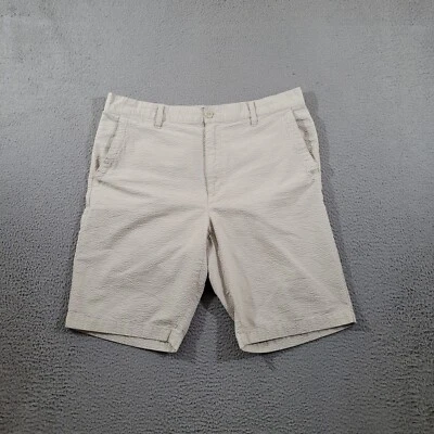 Pantalones Cortos Five Four Para Hombre 36 Beige Seersucker Preppy Classiccore Básico Elástico Liso Foto 1 de 4
