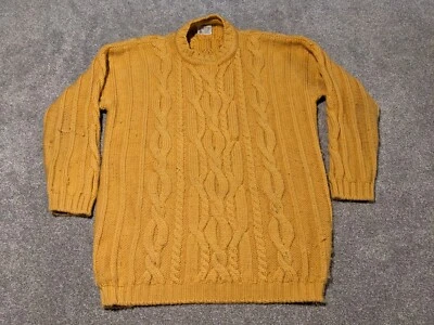 Vintage Bonner Of Ireland Sweater Mens Medium Wool Fishermens Cable Knit Ireland - Image 1 of 4