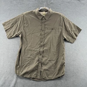 alpine design mens size XL short sleeve button up beige outdoor fishing shirt - Picture 1 of 8