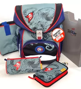 DerDieDas Ergo Flex Rucksackset 5-tlg Octopus Piraten Jungen Ranzen Sporttasche - Bild 1 von 9