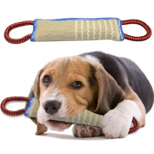 UK Jute Large Dog Bite Sleeve Tug Pillow Training Schutzhund Boxer Heavy Duty - Picture 1 of 21