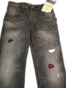 OshKosh Genuine Kids Skinny Jeans Sz 4T Adjustable Waist Patches coin pkt - Picture 1 of 5