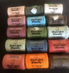 Purr-fect Punch Perfect Embroidery Thread Yarn Lot 15 Rolls 225 Yard Ea Assorted - Picture 1 of 3
