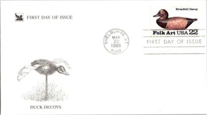 * USA FIRST DAY Issue Cache "Broadbill Duck Decoy" FDC0607 - Picture 1 of 1