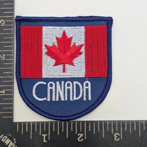 Vintage Canada Patch Red Maple Leaf Flag Souvenir Travel Badge Embroidered - Picture 1 of 2