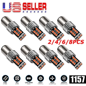 2/4/6/8Pcs 1157 LED Super Bright Safety Brake Tail Parking Light Bulb Bright NEW - Picture 1 of 9