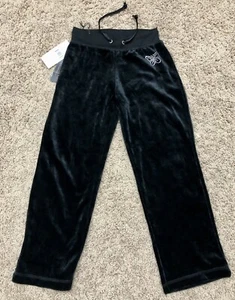 BCBG Maxazria Black Faux Velvet Sequined Pants - Sz 6 - NWT - Picture 1 of 4