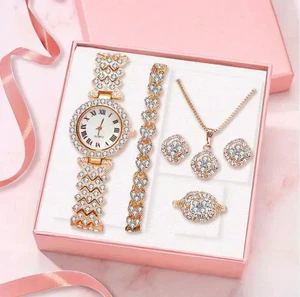 jewelry sets for womenElegant Crystal 5-Piece Jewelry Set - Women's Luxury Rhine - Bild 1 von 3