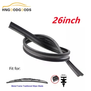 4pcs 26" Car Frame Windshield Wiper Blades Refills Windshield Replacement Strip - Picture 1 of 9