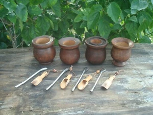 Taza Madera Algarrobo Tradicional Mate Argentino + Pajita + Cuchara BONUS Yerba Mate - Imagen 1 de 18