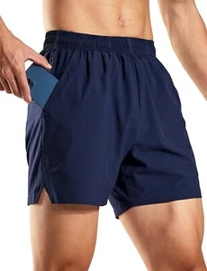 Mens Athletic Shorts 5 inch Inseam Elastic Waist Lightweight Gym Shorts with ... - Picture 1 of 7