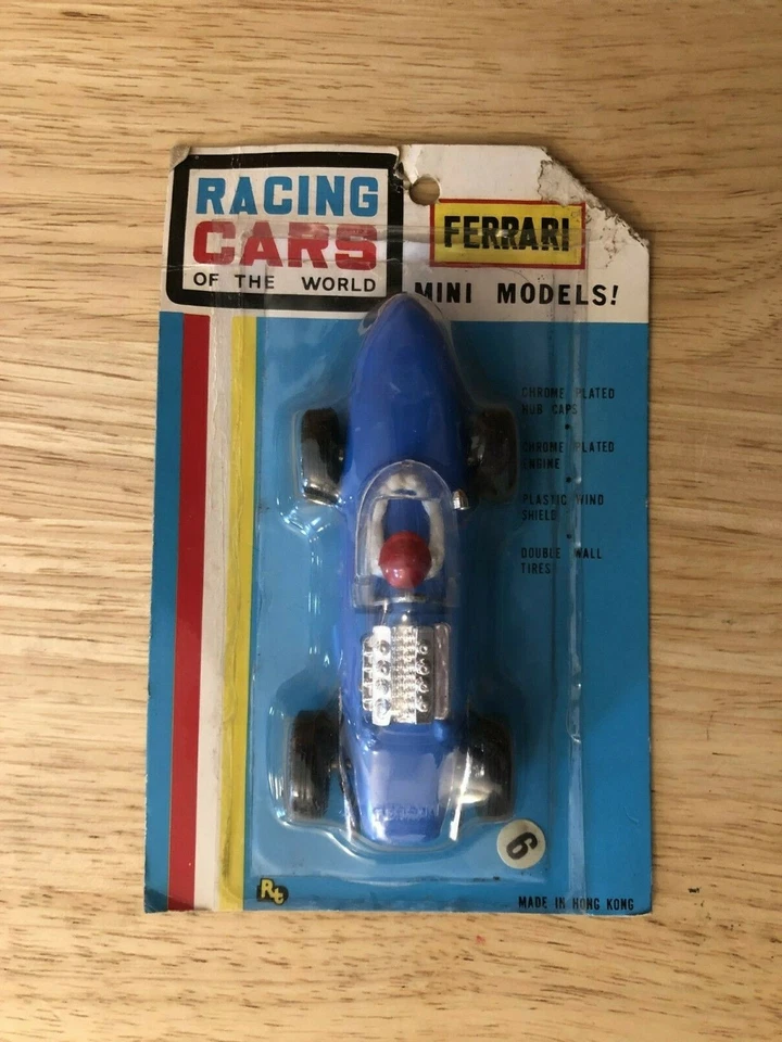 Винтажная пластиковая игрушка Ferrari Гонконг запечатанный - гоночные автомобили мира - редкая!! - Изображение 1 из 4