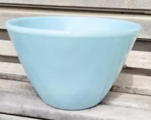 Vintage Fire King Azurite Blue Delphite 8.5" Mixing Bowl No Splash Oven Ware - Picture 1 of 1