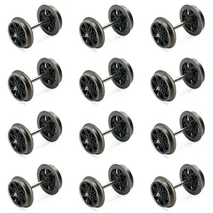 8pcs HO Scale 1:87 36" Metal Wheels Plastic Spoke Wheelsets - Picture 1 of 4