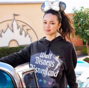 Walt Disney Disneyland 100 Hoodie Sweatshirt Parks Jubiläum verwaschen schwarz Small - Bild 1 von 7